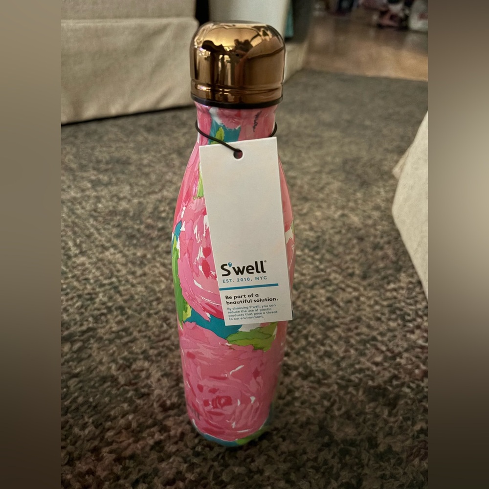 S'well Pink and Green Floral Water Bottle Lilly Pulitzer